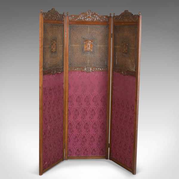 Antique Folding Screen, Edwardian Room Divider, Photographer's Prop Circa 1910 - London Fine Antiques
