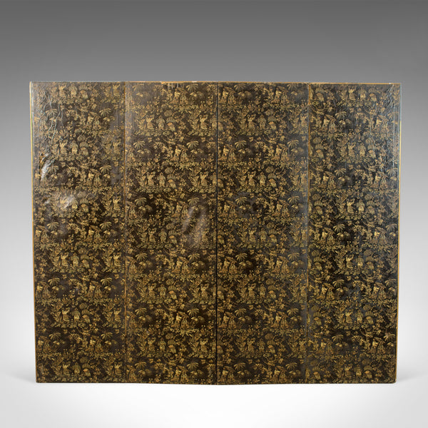 Antique Folding Screen, Room Divider, Wall Art, Photographer's Prop Circa 1910 - London Fine Antiques
