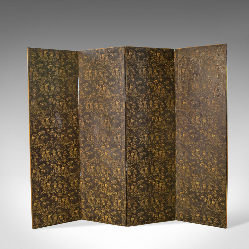 Antique Folding Screen, Room Divider, Wall Art, Photographer's Prop Circa 1910 - London Fine Antiques