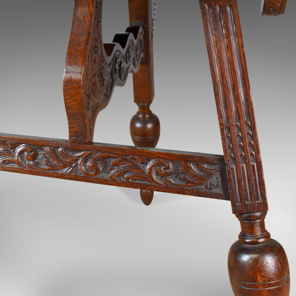 Antique Folding Table, Dutch, Friesland, Oak, Ships, Tavern, Campaign Circa 1880 - London Fine Antiques