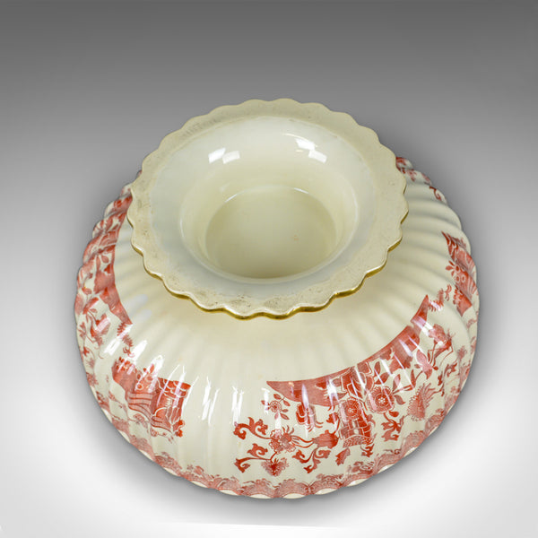 Antique Footed Bowl, Red and White, Copeland Spode, Grasshopper, c.1900 - London Fine Antiques