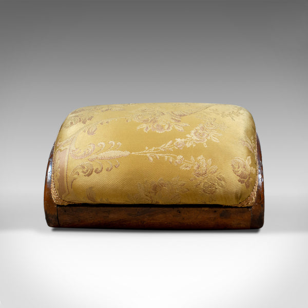 Antique Footstool, English, Victorian, Dome-Topped, Walnut, Carriage Stool c1840 - London Fine Antiques