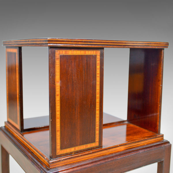 Antique Four Sided Bookcase Stand, Edwardian, Walnut, Book Table, Circa 1910 - London Fine Antiques