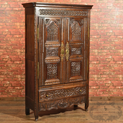 Antique French Oak Armoire, c.1800 - London Fine Antiques