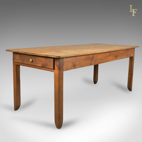 Antique French Farmhouse Table, C19th Pine, Kitchen Dining - London Fine Antiques