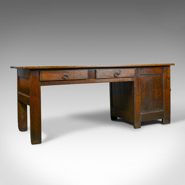Antique French Mayoral Clerk's Desk, Oak, Elm, Mid 19th Century, Circa 1850 - London Fine Antiques