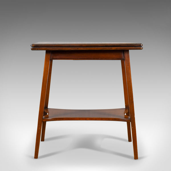 Antique Games Table, English, Fold-Over, Side, Mahogany, Satinwood Circa 1900 - London Fine Antiques