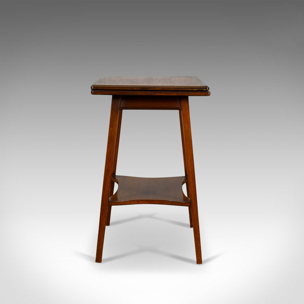 Antique Games Table, English, Fold-Over, Side, Mahogany, Satinwood Circa 1900 - London Fine Antiques