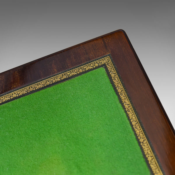Antique Games Table, English, Fold-Over, Side, Mahogany, Satinwood Circa 1900 - London Fine Antiques