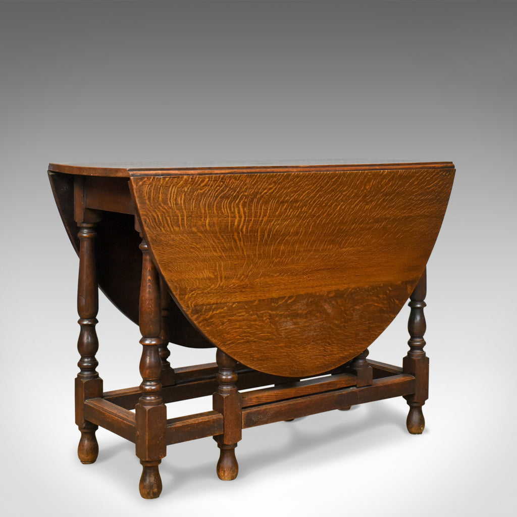 Antique Gate Leg Table, Edwardian, English, Oak, Country Kitchen, Circa 1910 - London Fine Antiques