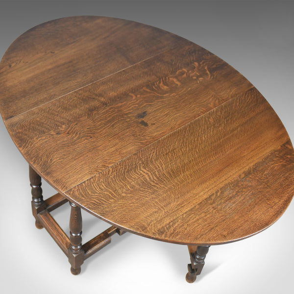 Antique Gate Leg Table, Edwardian, English, Oak, Country Kitchen, Circa 1910 - London Fine Antiques