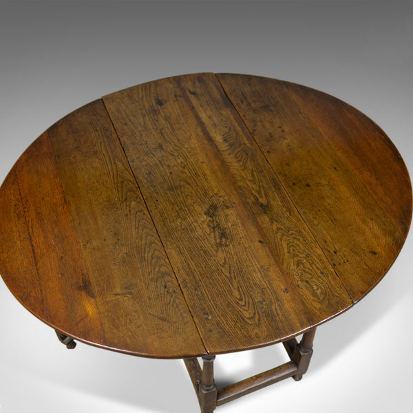 Antique Gate Leg Table, English, Georgian, Oak, Country Kitchen Dining, c.1800 - London Fine Antiques