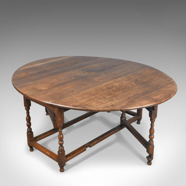 Large Antique Gateleg Table, Georgian, Country Kitchen, Dining, Circa 1800 - London Fine Antiques