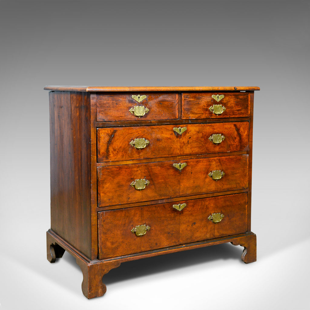 Antique Georgian Chest of Drawers, English, Walnut, 18th Century, Circa 1750 - London Fine Antiques