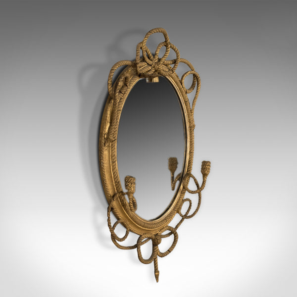 Antique Girandole Wall Mirror, Georgian Gilt Gesso Nautical Overtones Circa 1820 - London Fine Antiques