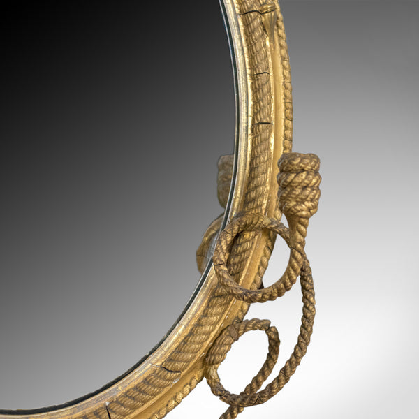 Antique Girandole Wall Mirror, Georgian Gilt Gesso Nautical Overtones Circa 1820 - London Fine Antiques