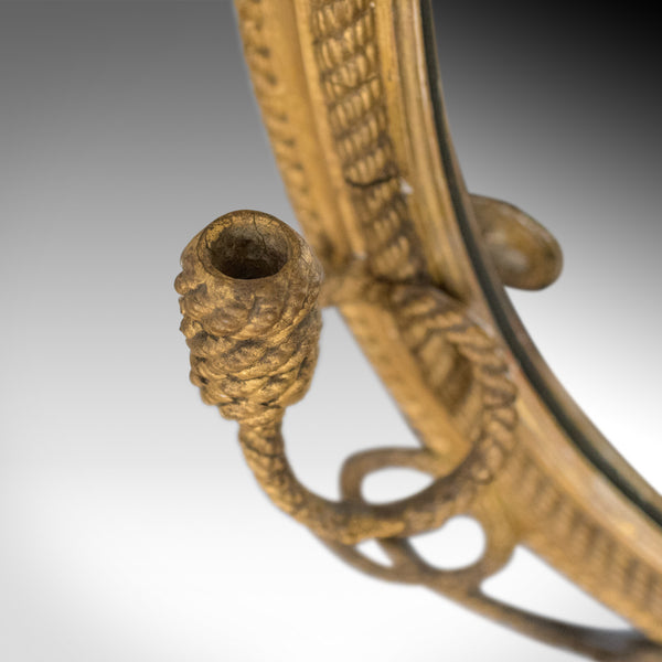 Antique Girandole Wall Mirror, Georgian Gilt Gesso Nautical Overtones Circa 1820 - London Fine Antiques