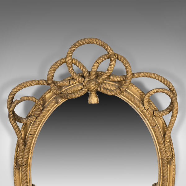 Antique Girandole Wall Mirror, Georgian Gilt Gesso Nautical Overtones Circa 1820 - London Fine Antiques