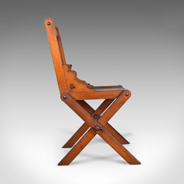 Antique Glastonbury Chair, English, Tudor Revival, Hall Seat, Circa 1880 - London Fine Antiques