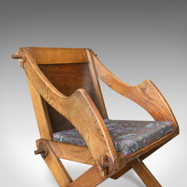 Antique Glastonbury Chair, English, Tudor Revival, Hall Seat, Circa 1900 - London Fine Antiques