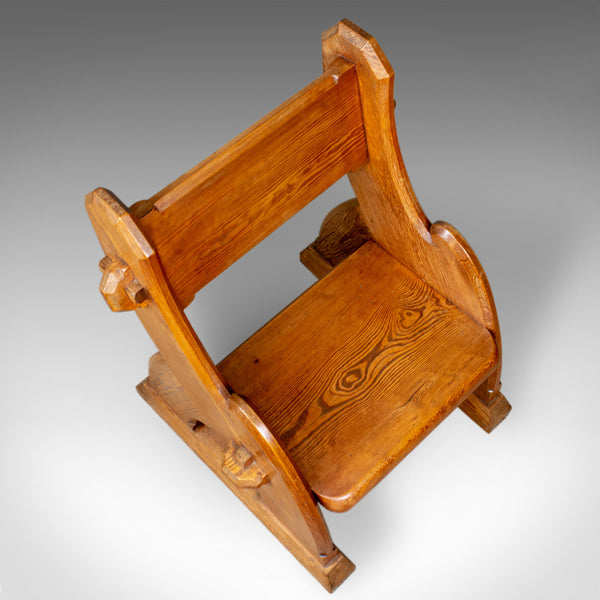 Antique Glastonbury Chair, Tudor Revival, Ecclesiastical, Gothic, Circa 1850 - London Fine Antiques