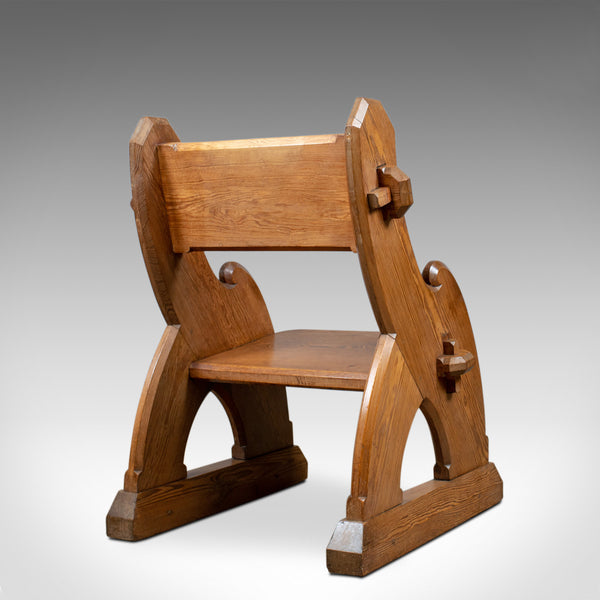 Antique Glastonbury Chair, Tudor Revival, Ecclesiastical, Gothic, Circa 1850 - London Fine Antiques