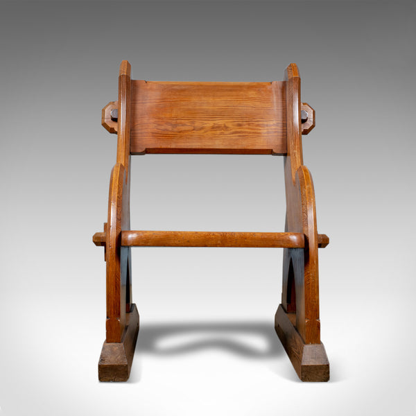 Antique Glastonbury Chair, Tudor Revival, Ecclesiastical, Gothic, Circa 1850 - London Fine Antiques