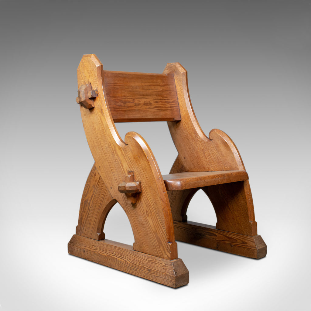 Antique Glastonbury Chair, Tudor Revival, Ecclesiastical, Gothic, Circa 1850 - London Fine Antiques