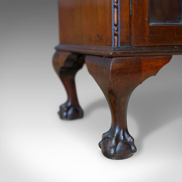 Antique Glazed Bookcase, Long, Edwardian, Mahogany, Cabinet, Gothic Circa 1910 - London Fine Antiques