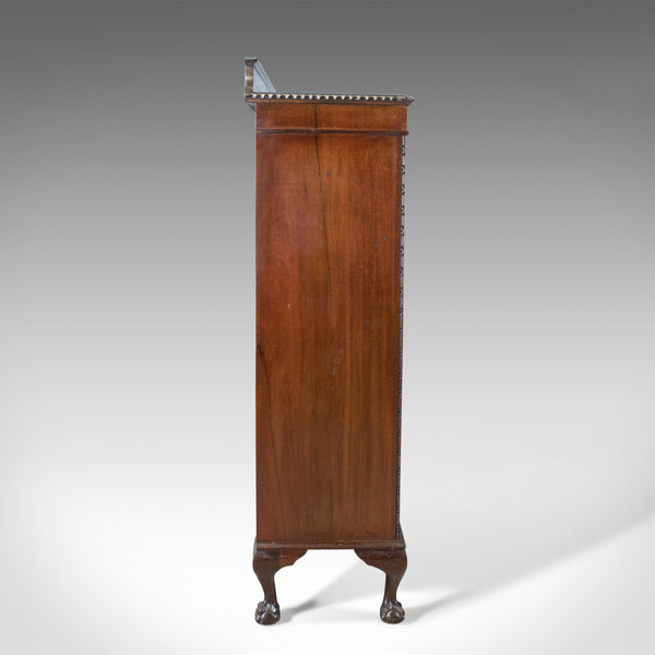 Antique Glazed Bookcase, Long, Edwardian, Mahogany, Cabinet, Gothic Circa 1910 - London Fine Antiques