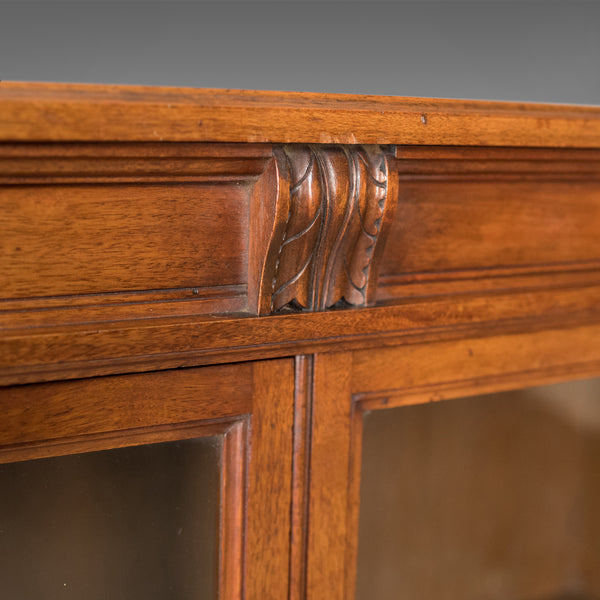 Antique Glazed Bookcase, Victorian, English, Display Cabinet, Walnut, Circa 1880 - London Fine Antiques