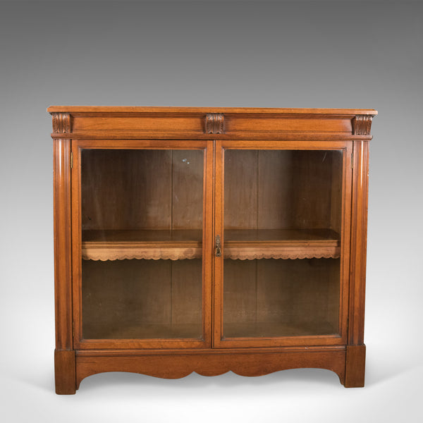 Antique Glazed Bookcase, Victorian, English, Display Cabinet, Walnut, Circa 1880 - London Fine Antiques
