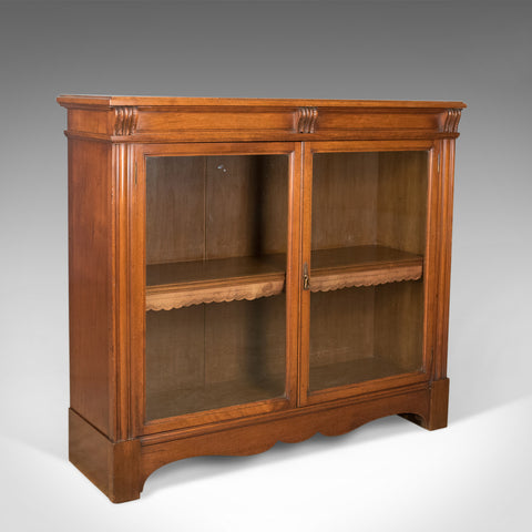 Antique Glazed Bookcase, Victorian, English, Display Cabinet, Walnut, Circa 1880 - London Fine Antiques