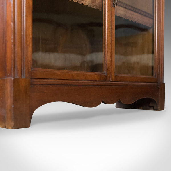 Antique Glazed Bookcase, Victorian, English, Display Cabinet, Walnut, Circa 1880 - London Fine Antiques