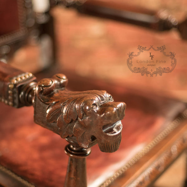 Victorian Gothic Revival Oak Hall Chair, c.1880 - London Fine Antiques
