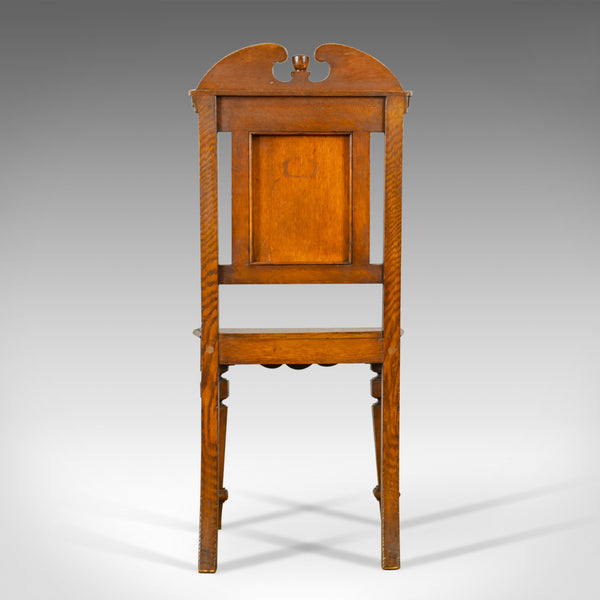 Antique Hall Chair, Oak, Scottish, Victorian, Side, 19th Century, Circa 1870 - London Fine Antiques