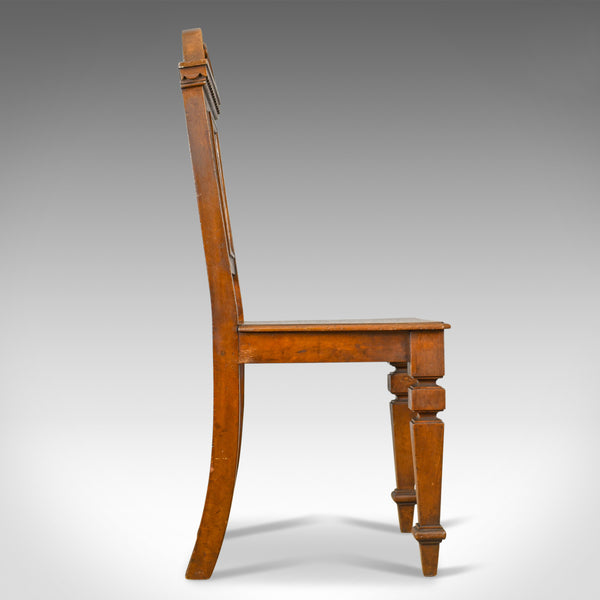 Antique Hall Chair, Oak, Scottish, Victorian, Side, 19th Century, Circa 1870 - London Fine Antiques