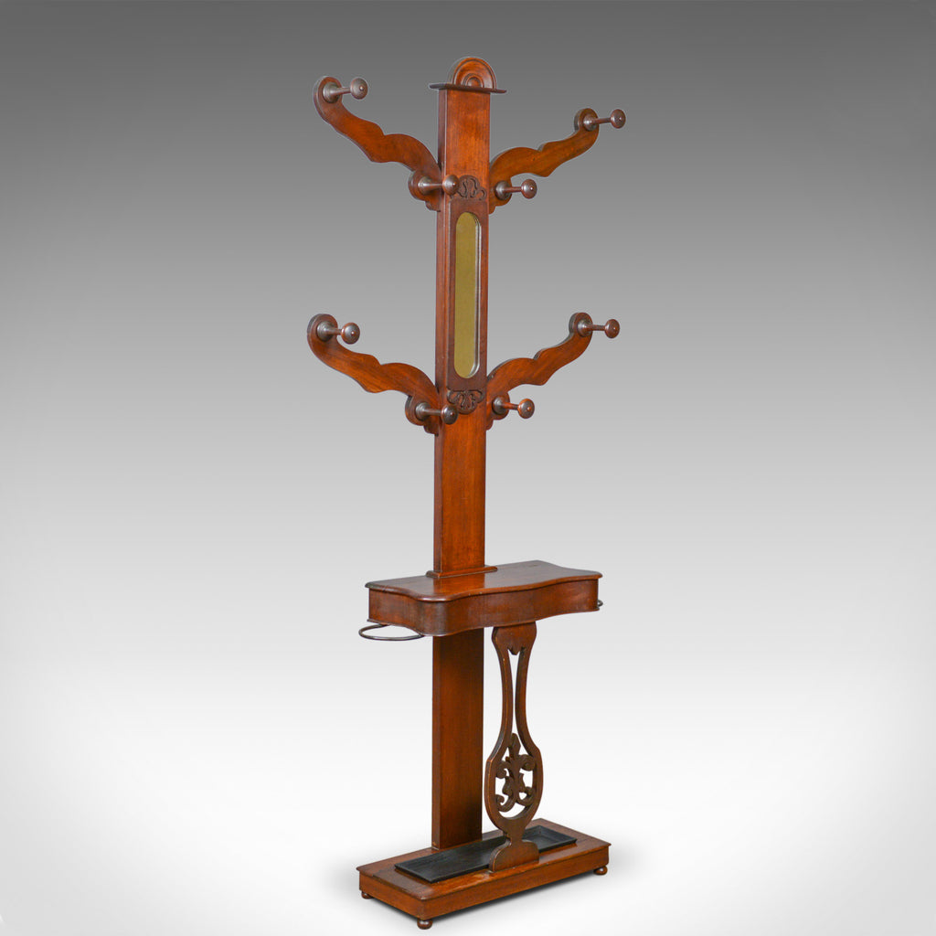 Antique Hall Stand, Edwardian, Mahogany, Tree, Hat, Coat, Umbrella, Circa 1910 - London Fine Antiques