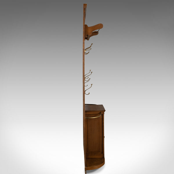 Antique Hall Stand, English, Edwardian, Oak, Coat, Umbrella, Stick, Rack c.1910 - London Fine Antiques