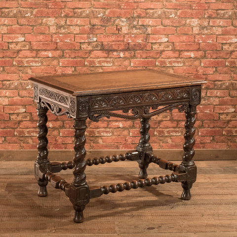 Victorian Jacobean Revival Oak Side Table, c.1880 - London Fine Antiques