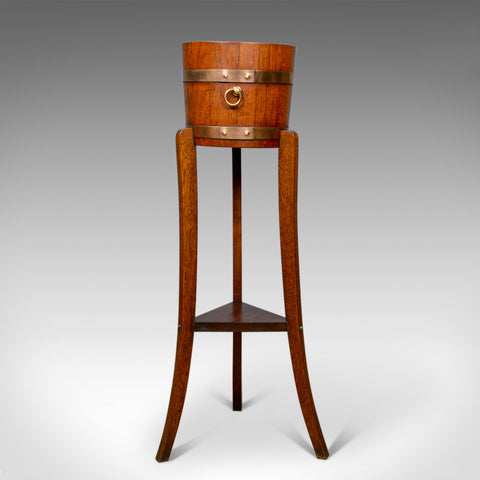 Antique Jardiniere, Arts and Crafts, Coopered Barrel on Stand, Lister, c.1900 - London Fine Antiques