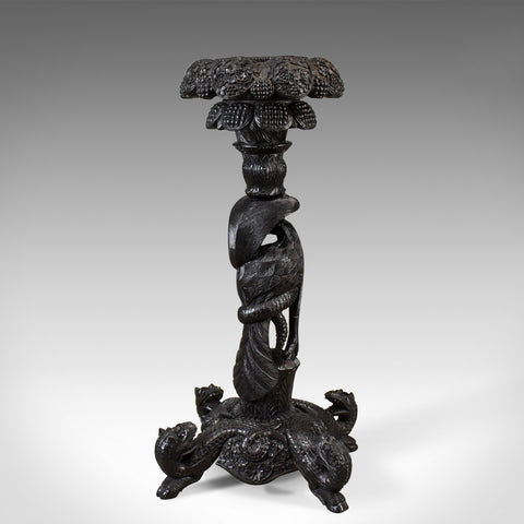 Antique Jardiniere Plant Stand, Carved Asian Torchere Circa 1880 - London Fine Antiques