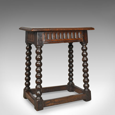 Antique Joint Stool, English, Late Georgian, Oak, Seat, Circa 1800 - London Fine Antiques