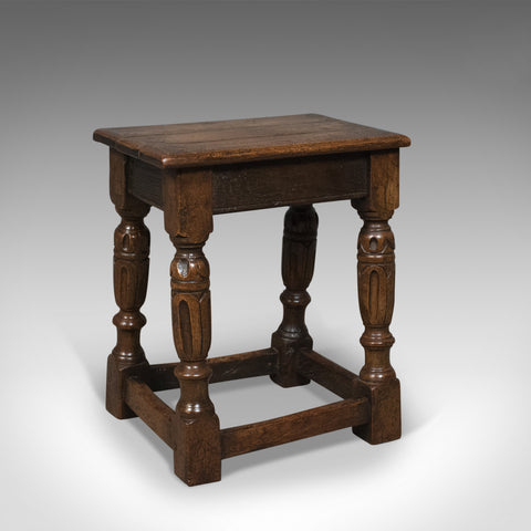 Antique Joint Stool, English Oak, Late Georgian Circa 1800 - London Fine Antiques