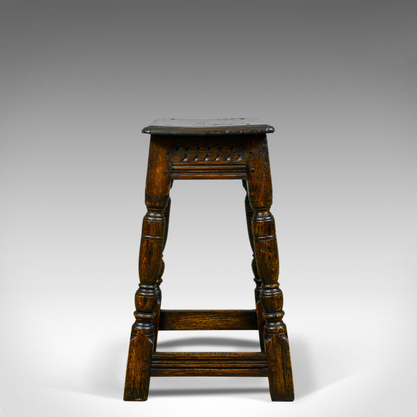 Antique Joint Stool, English, Oak, Victorian, Jacobean Revival, Circa 1900 - London Fine Antiques