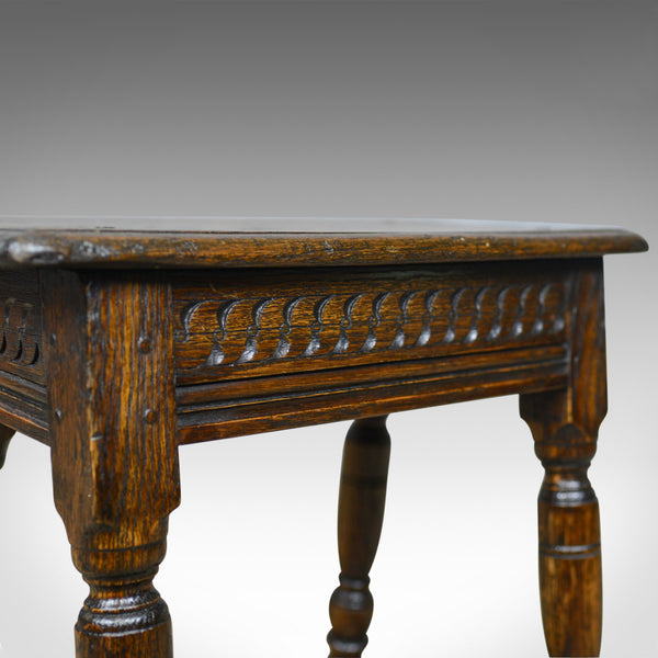 Antique Joint Stool, English, Oak, Victorian, Jacobean Revival, Circa 1900 - London Fine Antiques
