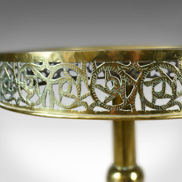 Antique Lamp Table, Edwardian, Circular, Brass, Side, Berber Circa 1910 - London Fine Antiques