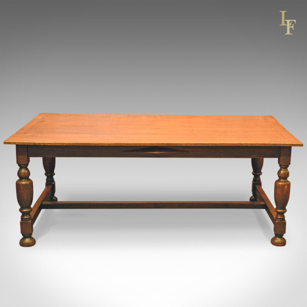 Large Antique Kitchen Table, Victorian Dining Oak c.1900 – London Fine Antiques