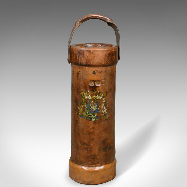 Antique Leather Umbrella or Stick Stand, English Victorian Case c1890 - London Fine Antiques