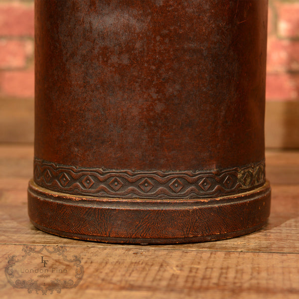 Edwardian Leather Stick Stand, c.1910 - London Fine Antiques